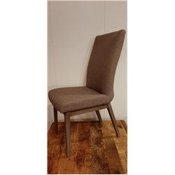 4 x Sofie stoel roswell vlas stof grey houten poot 