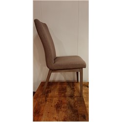 4 x Sofie stoel roswell vlas stof grey houten poot 