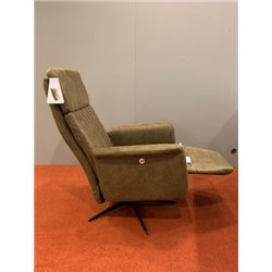 Relax fauteuil Wouter micro leder moss hand bediend