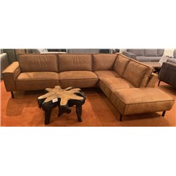 Lounge bank Comfort 300x223 cm microleder cognac
